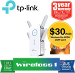 [eBay Plus] TP-Link RE650 AC2600 Wi-Fi Range Extender (+ $30 Woolworths eGift Card) - $143.56 Delivered @ Wireless1 eBay