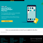 20% off Selected 'Optus Choice Packaged Plan' Fees for Eligible (Regional) Areas @ Optus