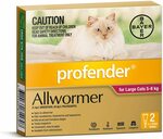 Profender Allwormer Spot-on for Cats 5-8kg 2 Pack $18.02/$16.22 (S&S) or 2.5-5kg 2 Pack $21.32/$19.19 (S&S) Shipped @ Amazon