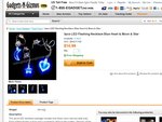 3pcs LED Necklace Blue Heart & Moon & Star USD $7.99 Free Shipping