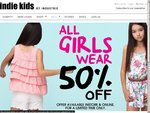 50% off Girls Wear at Indie Kids by Industrie