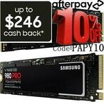 [eBay Plus, Afterpay] Samsung 980 Pro SSD 1TB $250.80 after 12% off + $22 CashBack via Redemption @ ggtech eBay