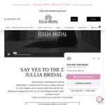 15% off Dresses and Accessories Sitewide + Delivery ($0 with $150 Spend) @ Julia Bridal