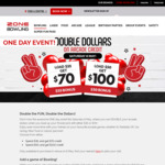 Double Arcade Credit: Load $35 Get $70 Credit, Load $50 Get $100 Credit @ Zone Bowling (in-Store Only)