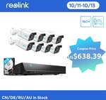 Reolink RLK16-810B8-A 4K NVR Kit PoE Human/Car Detection 24/7 Rec 3TB HDD 8MP UHD Bullet US$769.25 Posted @ Reolink AliExpress