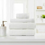 [eBay Plus] Royal Comfort 4 Piece Cotton Bamboo Towel Set 450GSM Luxurious Absorbent Plush $19.95 Del @ Grouptwo Warehouse eBay
