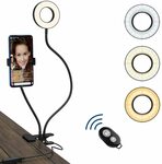 30% off Selfie Ring Light 3.5" w/Clamp Mount + Bluetooth Remote $12.59 + Delivery ($0 w/Prime / $39+) @ Simpeak via Amazon AU