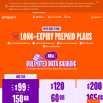 Prepaid Mobile 6-Month Unlimited Text/Talk 150 GB Plan $99 (Then $150 Renewal) @ amaysim