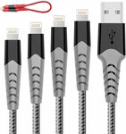 iPhone Cable, Lightning Cable 4pack 2x1m, 2x2m $13.22 + Delivery ($0 with Prime/ $39 Spend) @ HARIBOL Amazon AU