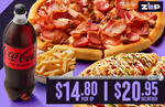 [Zip] 2 Pizzas & 2 Sides $14.80 (Pick up) / $20.95 (Del.) | 3 Pizzas & 3 Sides $23.95 (Pick up) / $27.95 (Del.) @ Pizza Hut