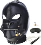 Leather Mask Hood $55.80 @ Amazon Free International Delivery with Prime