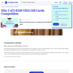 Win 1 of 5 $100 VISA Gift Cards from Student Edge