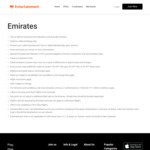 Up to 10% off fares at Emirates. With Entertainment book (Not required)