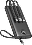 VEEKTOMX Power Bank with Built-in Cables, 10000mAh USB C Portable Charger $20.99 + Delivery ($0 with Prime) @ VEEKTOMX Amazon AU