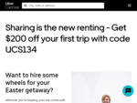 Uber Car Share - Get $200 off Your First Trip