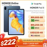 Honor Pad 8 (12" 2K, Android 12, 6GB/128GB, SD680, Widevine L1) US$234.06 (~A$351.21) Delivered @ Honor Online AliExpress