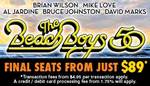 Beach Boys  PERTH 6 Sept 2 for 1 Tix, 3 Types $100/140/175 +Ticketek Fee