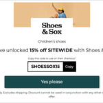 15% off Sitewide + $9.95 Delivery ($0 C&C/ $85 Order) @ Shoes & Sox
