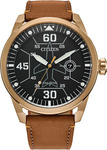 Citizen Eco-Drive Aviator Style Watch (Gold or Black Case) $215.00 Delivered @ Starbuy