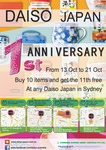 Daiso Sydney 1st Birthday - Buy 10 Get 1 Free, $2.80 Per Item