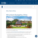 [NSW] Win a Trip for 2 to China Worth up to $6,500 from Sydney Airport