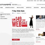 Sydney Symphony 7 Day Web Sale - Choose 3 Concerts for Just $49 Each & Save up to $100