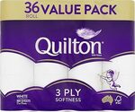 Quilton 3-Ply Toilet Tissue 180 Sheets Pack of 36 $18 ($16.20 S&S) + Delivery ($0 with Prime/ $59 Spend) @ Amazon AU