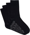 Bonds Men's Logo Light Crew Socks - Size 11+ - Black - 4 Pairs $5 (Was $19.99) + Delivery ($0 with Prime/ $59 Spend) @ Amazon AU