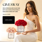 Win a Customized Glass Vase with Bouquet of Roses + $200 David Jones Gift Card from The Eternal Bouquet