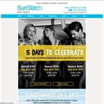 SurfStitch- $20 off $100 Order, $40 off $140 Order, $75 off $250 Order