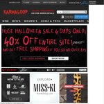 Karmaloop 40% off, $8 off International Shipping