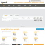 Tiger Airways. $24 Flights on Selected Routes Available for 24 Hours