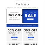 Van Heusen Online: 50% off Shirts  30% off Suits. Bonus $20 off first purchase with Coupon.