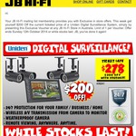 JB HiFi: $278 ($200 off) Uniden 1740 Digital Surveillance System (Mailing List Members in Store)