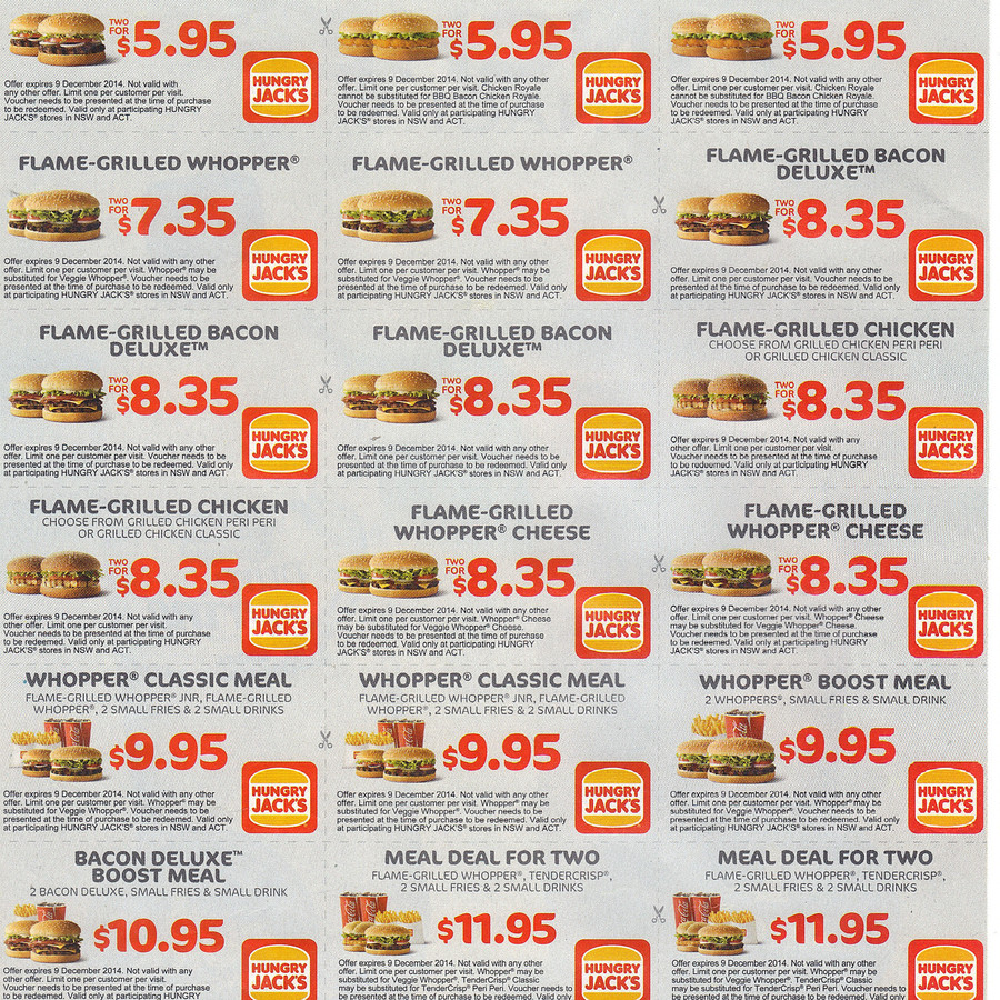 Hungry Jack's Coupons Valid until 9 December. Participating Stores in ...