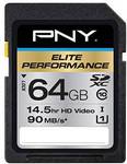 PNY Elite Performance 64GB SDXC Class 10 UHS-1 US $29.04 (~AU $35.6) Delivered @ Amazon