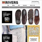 Rivers 50% Off Boat Shoes and Leather Sandals - Instore and Online