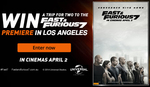 Win a Trip for 2 to LA & The Premiere of Fast & Furious 7 Worth $9200 from Ten Play -Enter Daily