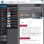 AmEx Velocity Platinum - 50,000 Velocity Points + Free Domestic Return Flight - $349 Annual Fee
