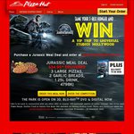Win A Trip to Hollywood, or 1 of 50 Jurassic Park Blu-Rays - Buy Pizza Deal from Pizza Hut