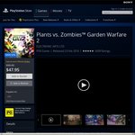 [PS4] Plants VS Zombies: Garden Warfare 2 [$47.95] @ PlayStation Store