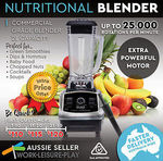 DURO 1500W Commercial Grade Blender Stainless Colour EARLY BIRD PRICE $89 Free Shipping  (first 10 only) @ eBay Workleisureplay