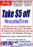 SARA LEE Factory Sellout - $5 off Everything When $15 Spent