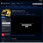 PS4 Dark Souls 3 $54.95 @ AU PSN Store
