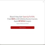 Black Friday Sale - All Certification Courses Are Fixed $10 (~13.4 AUD) for Lifetime Access. Save up to 95% @ Master of Project