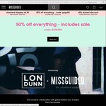 50% off Everything at Missguided Australia Including Sales Items