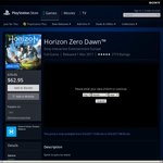 Horizon Zero Dawn - $62.95 from Sony PlayStation Australian Store - Weekend Deal Only
