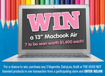 Win 1 of 7 Apple Macbook Air's Worth $1,400 from Mondelez [With Purchase]