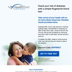 Free MyHealthTest At-Home Hba1c Diabetes Test Kit (Valued at $34.95)