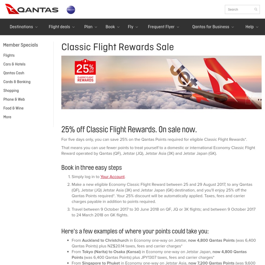 25 off economy classic flight rewards qantas ozbargain can i use frequent flyer points on jetstar